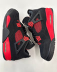 AIR JORDAN 4 RED THUNDER - SIZE 10 (WORN) - DAMAGED LID