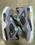 AIR JORDAN 4 GREEN GLOW - SIZE 10.5 (WORN)