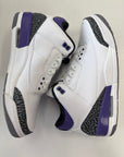 AIR JORDAN 3 DARK IRIS - SIZE 10 (WORN) - SUPER CLEAN
