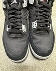 AIR JORDAN 4 BLACK CANVAS - SIZE 9 (WORN)