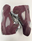 AIR JORDAN 5 BURGUNDY 2023 - SIZE 9.5 (WORN)