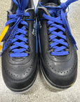 OFF WHITE AIR JORDAN 2 BLACK ROYAL - SIZE 7.5 (WORN)