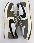 AIR JORDAN 1 LOW MEDIUM OLIVE - SIZE 10.5 (WORN) - SIZE 10.5 (WORN)