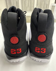 AIR JORDAN 9 WHITE RED BLACK 2010 - SIZE 11.5 (WORN) - SUPER CLEAN