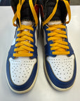 AIR JORDAN 1 HIGH UNION STORM BLUE - SIZE 8 (WORN)