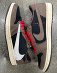 AIR JORDAN 1 LOW TRAVIS SCOTT MOCHA - SIZE 11 (WORN) - SUPER CLEAN