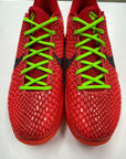 KOBE 6 PROTRO REVERSE GRINCH - SIZE 9 (WORN) - SUPER CLEAN