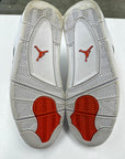 AIR JORDAN 4 METALLIC ORANGE - SIZE 12 (WORN) - NET YELLOWING