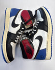 AIR JORDAN 1 HIGH FRAGMENT X UNION VARSITY RED SPORT ROYAL - SIZE 11.5 (WORN)