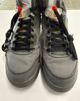OFF WHITE AIR JORDAN 5 MUSLIN - SIZE 10 (WORN) - SUPER CLEAN - YELLOW NETTING