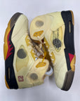 OFF WHITE AIR JORDAN 5 SAIL - SIZE 13 (WORN) - SUPER CLEAN
