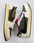 AIR JORDAN 1 LOW TRAVIS SCOTT MEDIUM OLIVE - SIZE 9.5 (WORN)