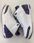 AIR JORDAN 3 DARK IRIS - SIZE 10 (WORN) - SUPER CLEAN