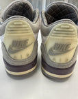 WMNS AIR JORDAN 3 A MA MANIERE WHITE - SIZE W12.5 M11 (WORN)