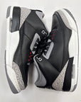 AIR JORDAN 3 BLACK CEMENT 2024 - SIZE 10.5 (WORN)
