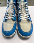 OFF WHITE AIR JORDAN 1 HIGH UNIVERSITY BLUE - SIZE 10 (WORN)