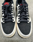 WMNS AIR JORDAN 1 LOW TRAVIS SCOTT OLIVE - SIZE W9 M7.5 (WORN) - SUPER CLEAN