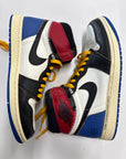 AIR JORDAN 1 HIGH OG FRAGMENT X UNION VARSITY RED SPORT ROYAL - SIZE 10.5 (WORN)