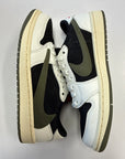 WMNS AIR JORDAN 1 LOW TRAVIS SCOTT OLIVE - SIZE W7.5 M6 (WORN)