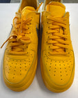 OFF WHITE AIR FORCE 1 LOW UNIVERSITY GOLD - SIZE 9.5 (WORN)