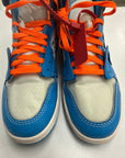 OFF WHITE AIR JORDAN 1 HIGH UNIVERSITY BLUE - SIZE 9.5 (WORN)