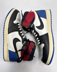 AIR JORDAN 1 HIGH FRAGMENT X UNION VARSITY RED SPORT ROYAL - SIZE 11.5 (WORN) - MISSING LABEL ON BOX