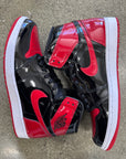 AIR JORDAN 1 BRED PATENT - SIZE 10 (WORN)