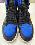 AIR JORDAN 1 HIGH SATIN ROYAL NUMBERED - SIZE 10 (WORN)