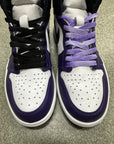 AIR JORDAN 1 HIGH COURT PURPLE 2.0 - SIZE 8 (WORN) - SUPER CLEAN