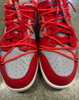OFF WHITE NIKE DUNK LOW UNIVERSITY RED - SIZE 10.5 (WORN)