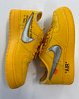 OFF WHITE AIR FORCE 1 LOW UNIVERSITY GOLD - SIZE 9.5 (WORN)