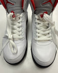AIR JORDAN 5 FIRE RED SILVER TONGUE 2020 - SIZE 9 (WORN)