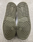 WMNS AIR JORDAN 1 LOW TRAVIS SCOTT OLIVE - SIZE W7.5 M6 (WORN) - MISSING EXTRA LACES
