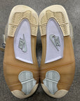 OFF WHITE WMNS AIR JORDAN 4 MUSLIN - SIZE W9.5 M8 (WORN) - SUPER CLEAN