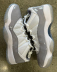 AIR JORDAN 11 LOW CEMENT GREY - SIZE 10 (WORN)