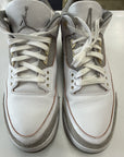 WMNS AIR JORDAN 3 A MA MANIERE WHITE - SIZE W13.5 M12 (WORN)