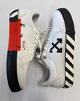 OFF WHITE MENS WHITE CANVAS LOW - (WORN) SIZE 44 (US 11)