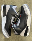 AIR JORDAN 3 BLACK CEMENT 2024 - SIZE 9.5 (WORN)