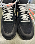OFF WHITE AIR FORCE 1 LOW BLACK - SIZE 7.5 (WORN)