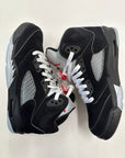 AIR JORDAN 5 OG BLACK METALLIC REIMAGINED GS - SIZE 7Y (WORN)