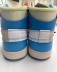 OFF WHITE AIR JORDAN 1 HIGH UNIVERSITY BLUE - SIZE 9.5 (WORN)