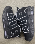 AIR MORE UPTEMPO BLACK WHITE - SIZE 8 (WORN)