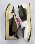 AIR JORDAN 1 LOW TRAVIS SCOTT MEDIUM OLIVE - SIZE 9.5 (WORN)