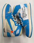 OFF WHITE AIR JORDAN 1 HIGH UNIVERSITY BLUE - SIZE 10 (WORN)