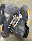 OFF WHITE AIR JORDAN 5 BLACK MUSLIN - SIZE 10.5 (WORN) - SUPER CLEAN