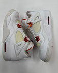 AIR JORDAN 4 METALLIC ORANGE - SIZE 12 (WORN) - NET YELLOWING