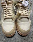 OFF WHITE WMNS AIR JORDAN 4 MUSLIN - SIZE W9.5 M8 (WORN) - SUPER CLEAN