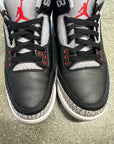 AIR JORDAN 3 BLACK CEMENT 2024 - SIZE 9.5 (WORN)
