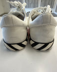 OFF WHITE MENS WHITE CANVAS LOW - (WORN) SIZE 44 (US 11)
