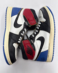 AIR JORDAN 1 HIGH FRAGMENT X UNION VARSITY RED SPORT ROYAL - SIZE 11.5 (WORN) - MISSING LABEL ON BOX